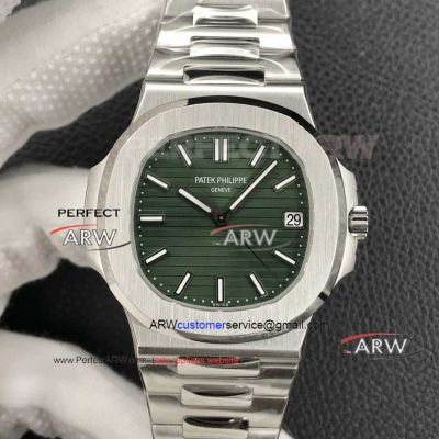 Swiss Replica Patek Philippe Nautilus 5711 Green Face Stainless Steel 40mm Watch